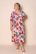 Vestido midi rosa
