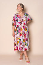 Vestido midi rosa