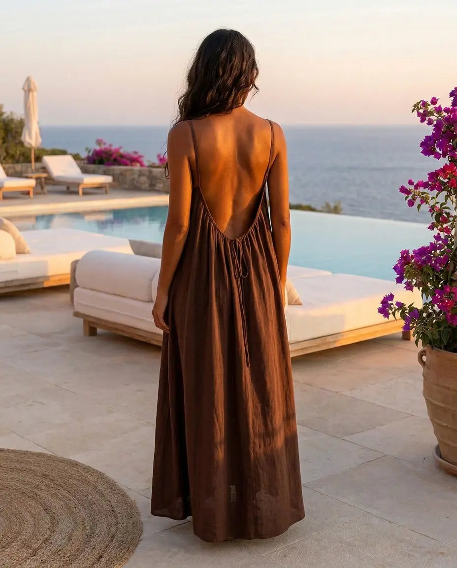 Vestido Brisa Espalda Abierta | Básicos Atelier