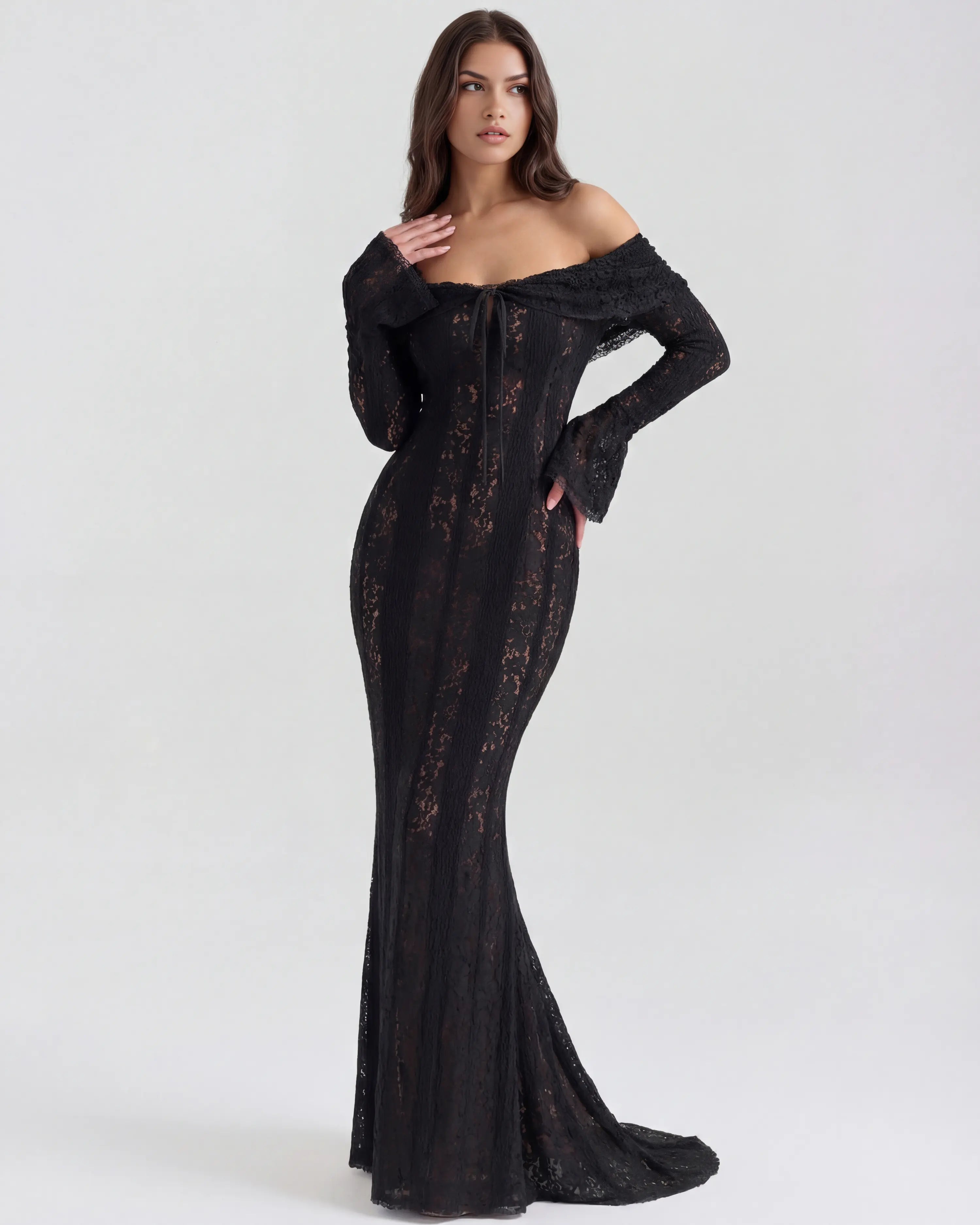 Vestido maxi negro