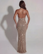 Vestido maxi con escote halter