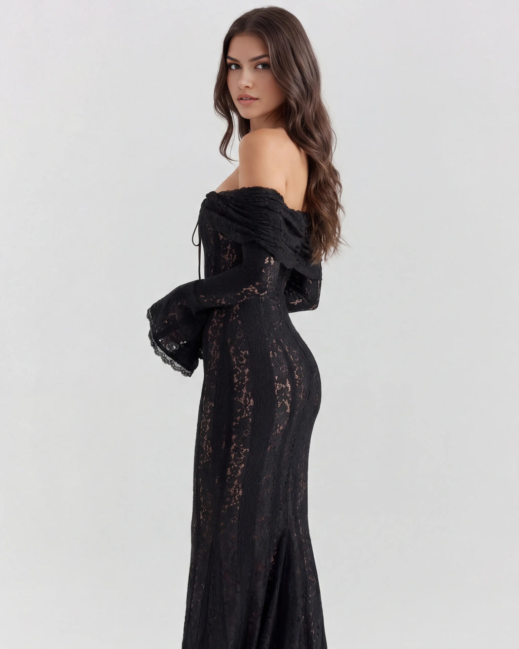 Vestido maxi negro
