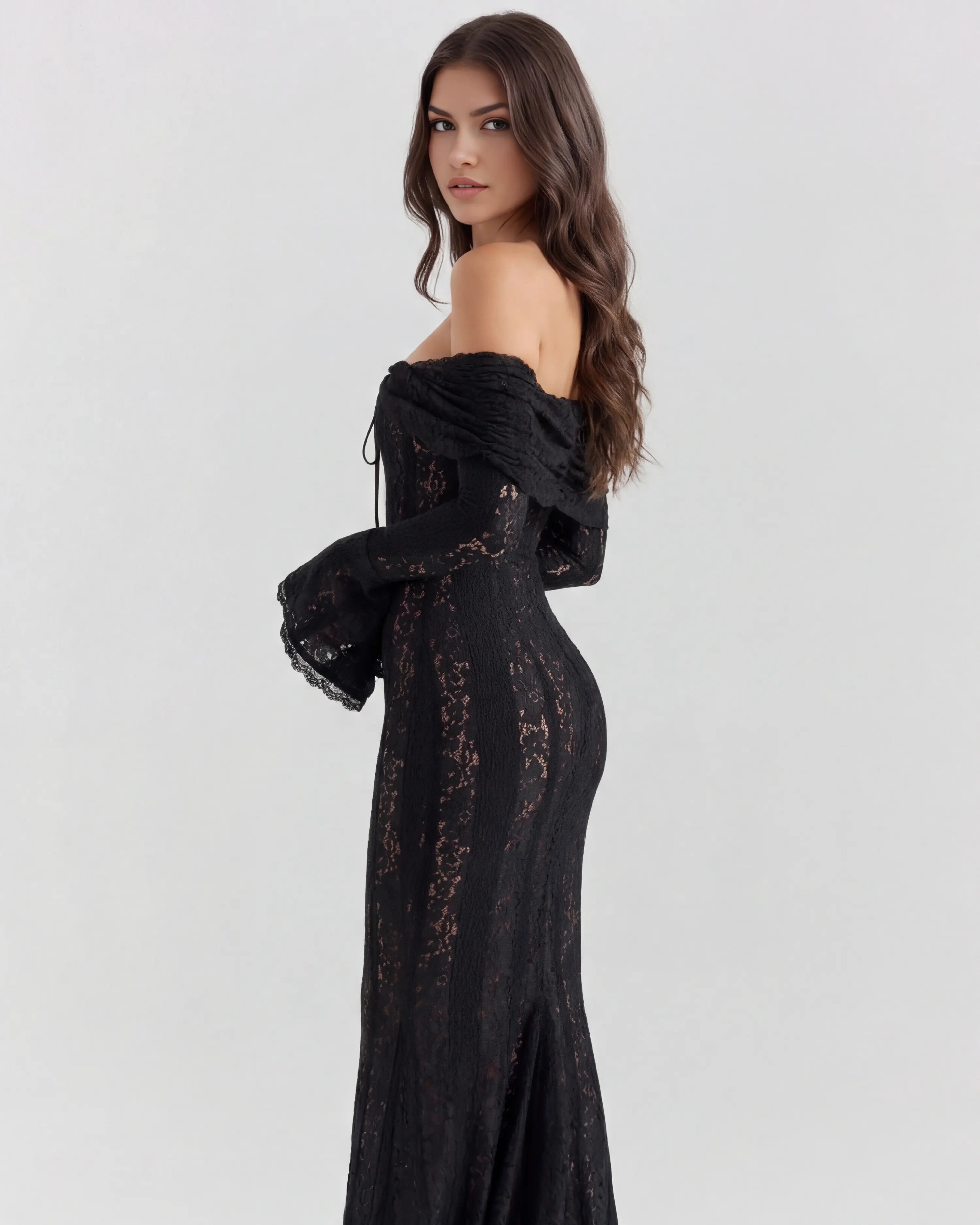 Vestido maxi negro