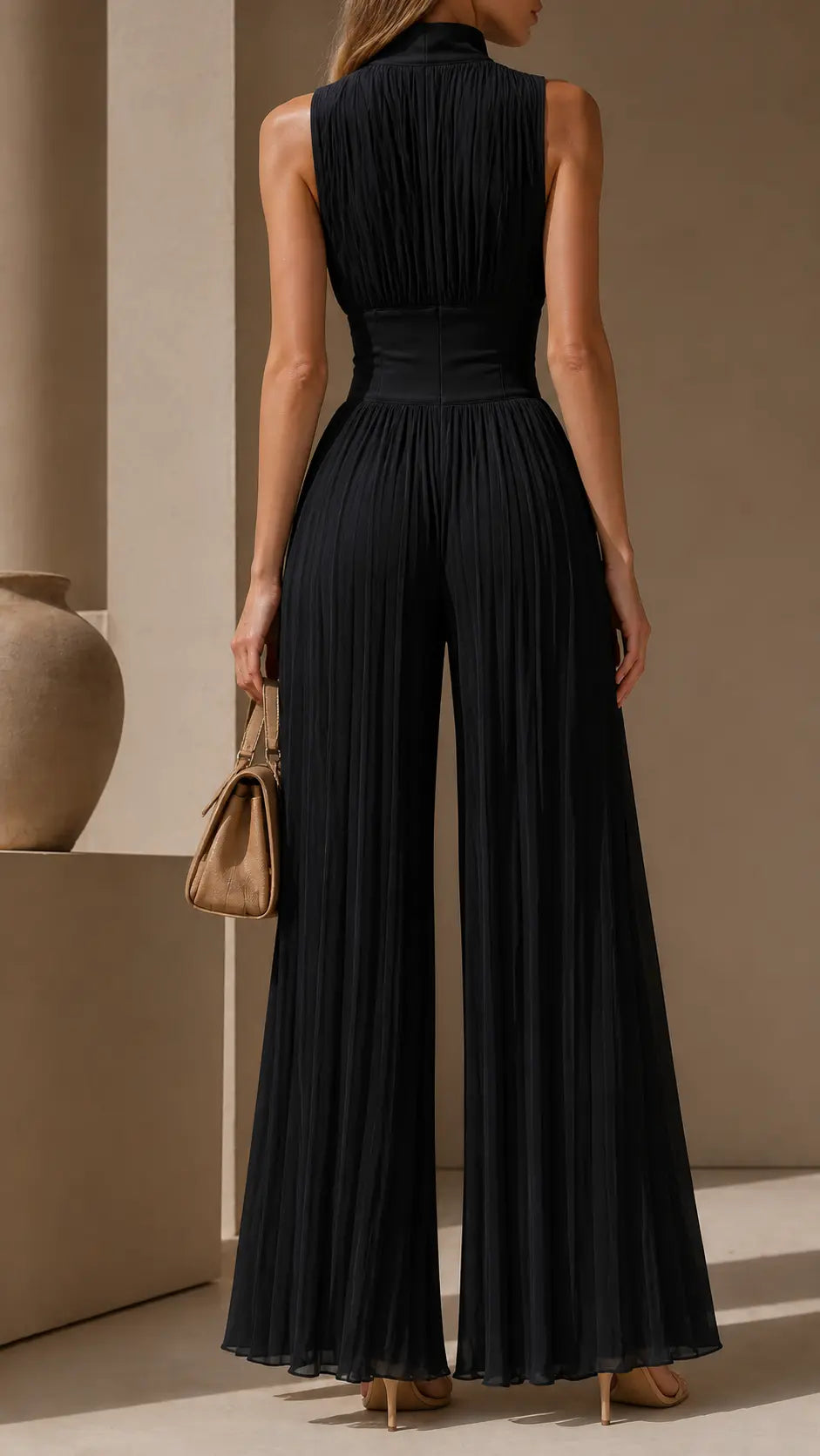 vestido plisado