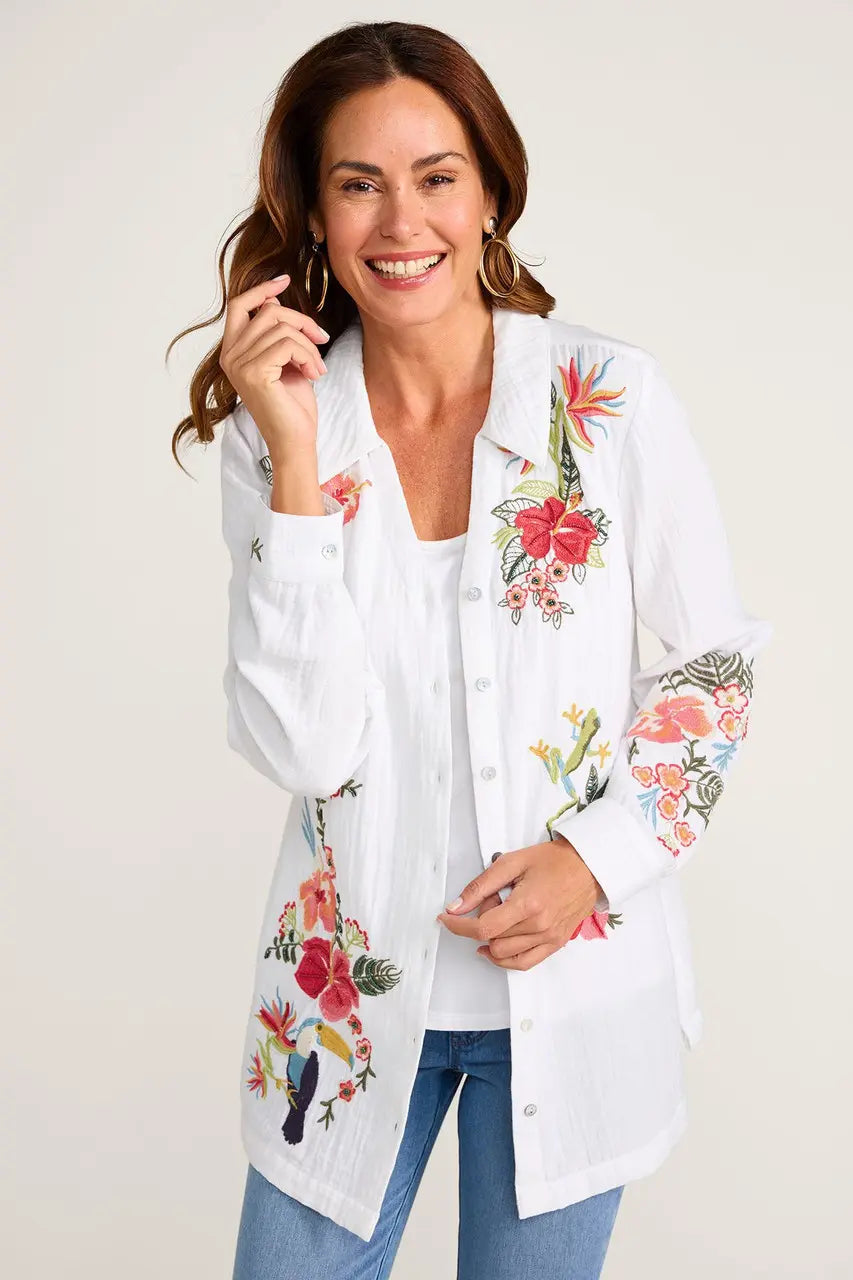 Camisa túnica de gasa