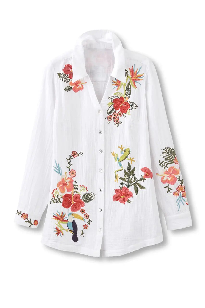 Camisa túnica de gasa