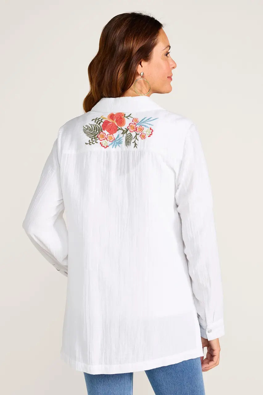 Camisa túnica de gasa