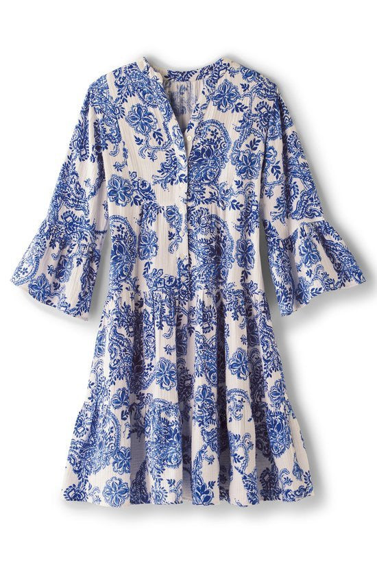 Vestido corto de gasa Karis