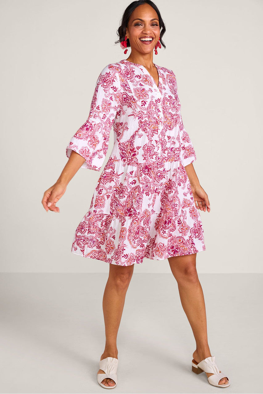 Vestido corto de gasa Karis