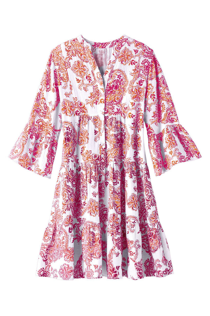 Vestido corto de gasa Karis