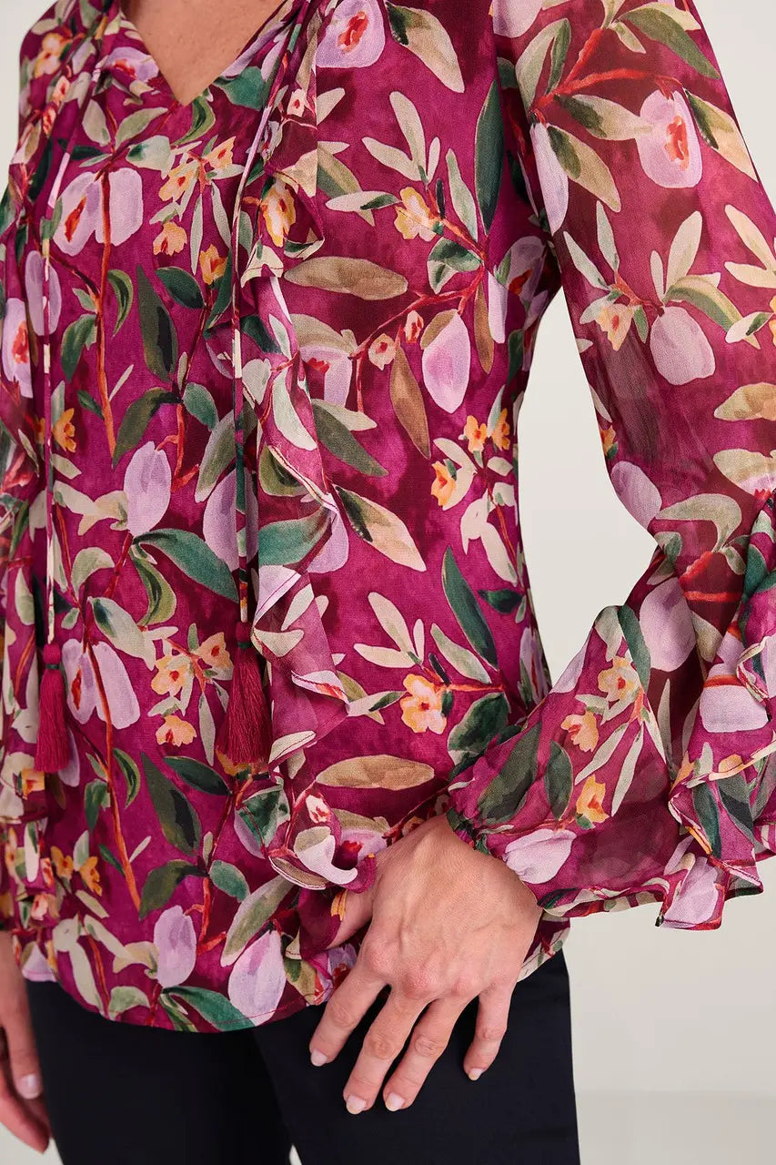 Blusa Larga de volantes