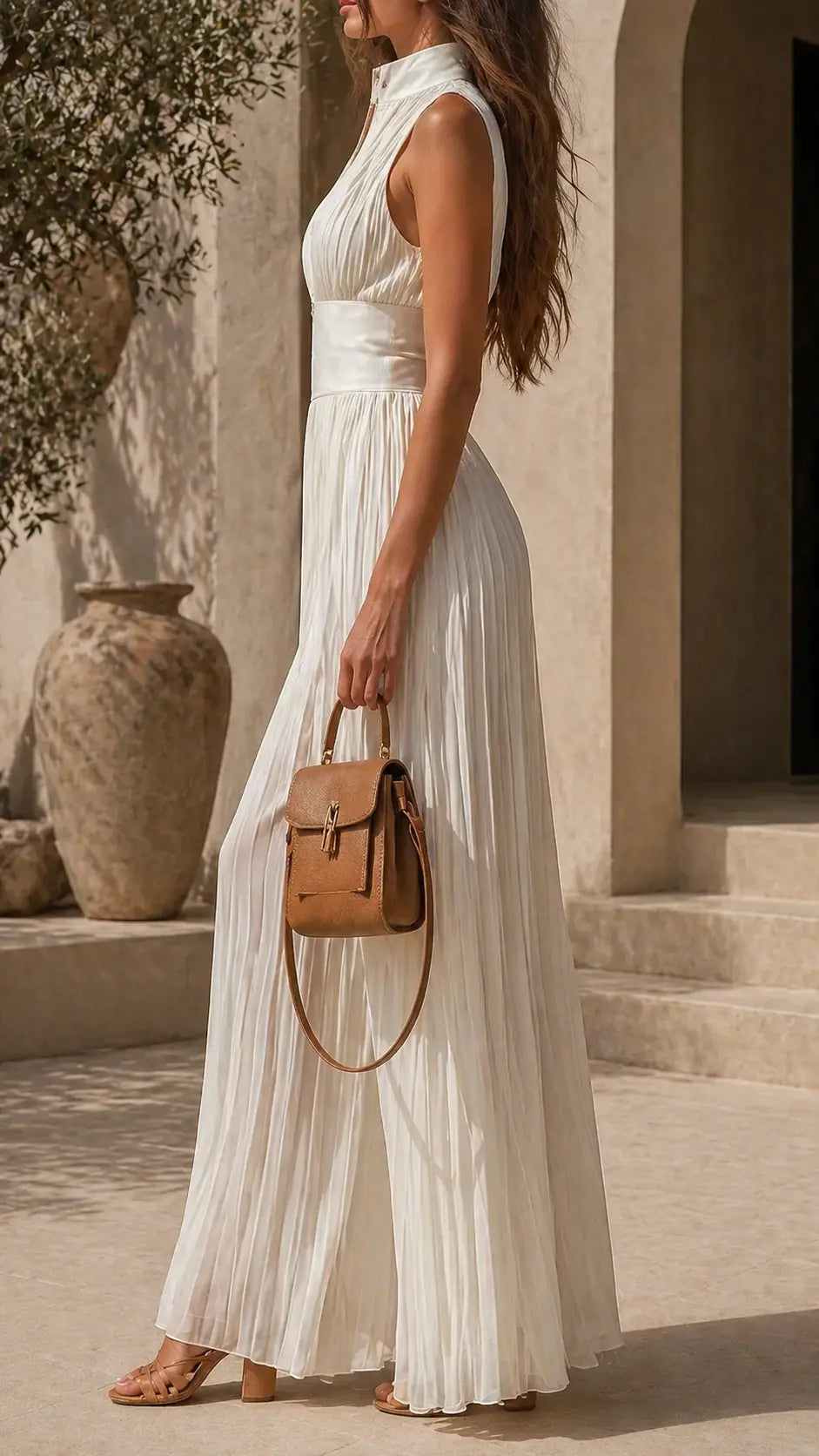 vestido plisado