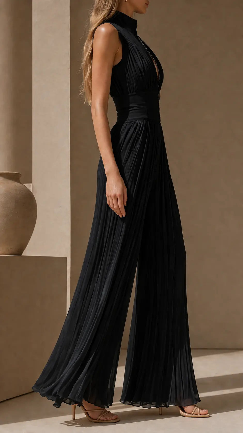 vestido plisado