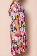Vestido midi rosa