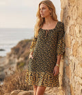 Contrast Ruffle Hem Dress