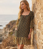 Contrast Ruffle Hem Dress