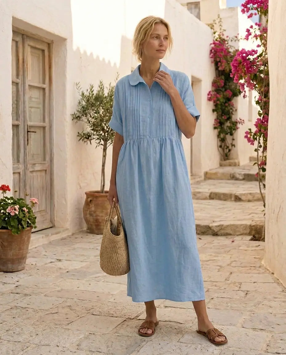 Vestido Camisero Altea - Efecto Lino Premium