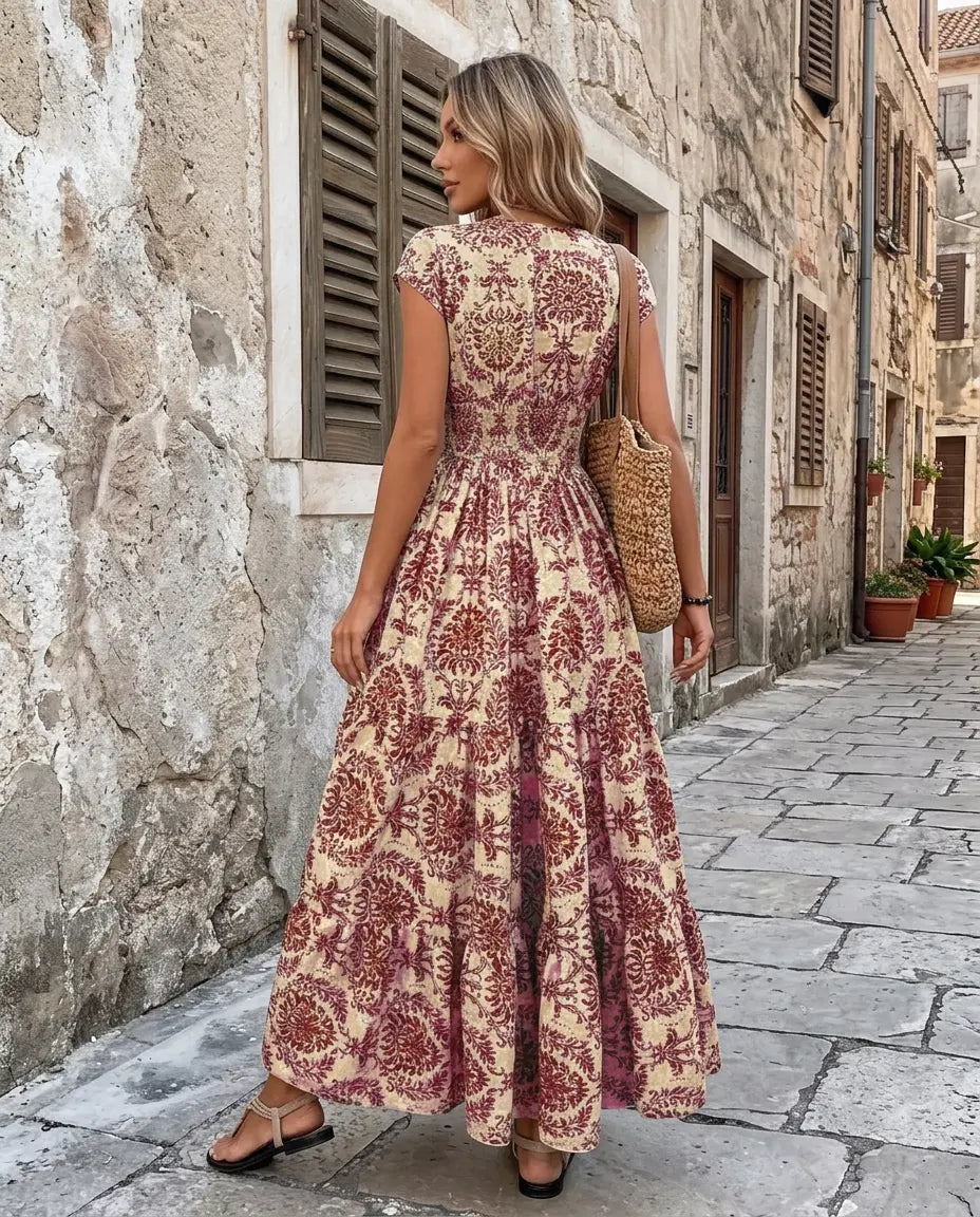 Vestido Mediterráneo — Estampado Floral  Favorecedor | Básicos Atelier