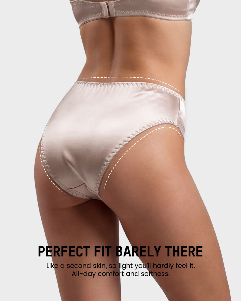 Ropa interior de bikini sin costuras con encaje sedoso (paquete de 5)