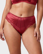 Ropa interior de bikini sin costuras con encaje sedoso (paquete de 5)
