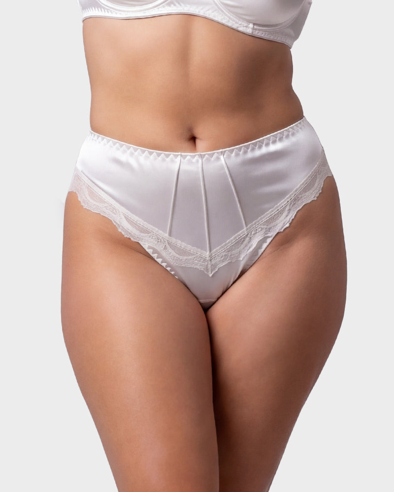 Ropa interior de bikini sin costuras con encaje sedoso (paquete de 5)
