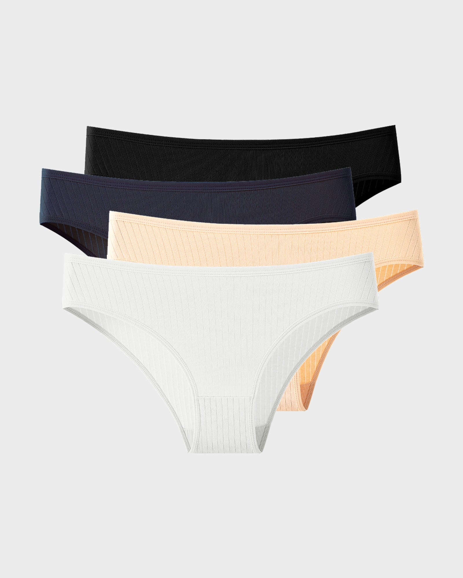 Braguitas de Algodón Suaves y Transpirables de Tiro Bajo (Pack de 4)