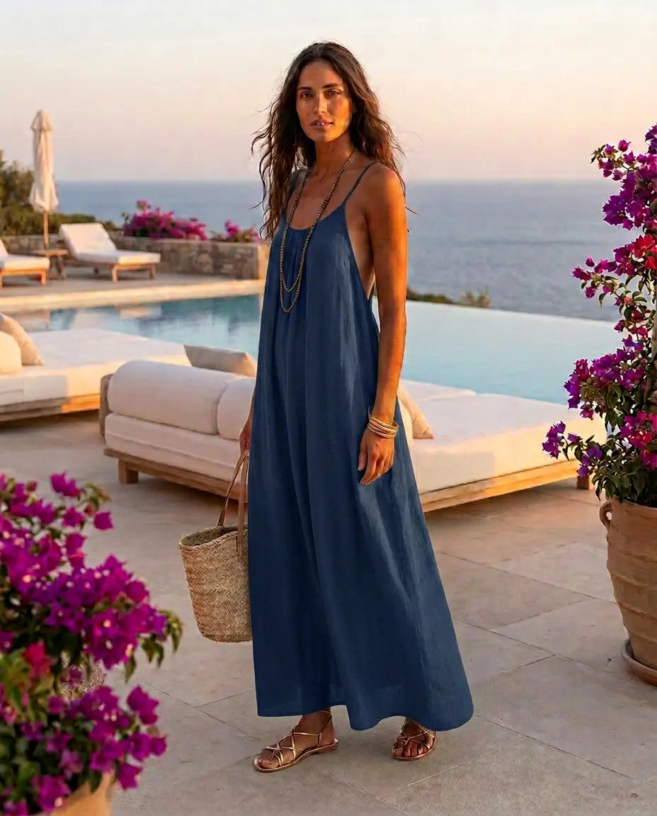 Vestido Brisa Espalda Abierta | Básicos Atelier