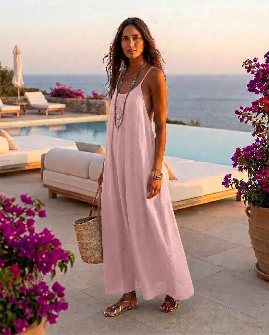 Vestido Brisa Espalda Abierta | Básicos Atelier