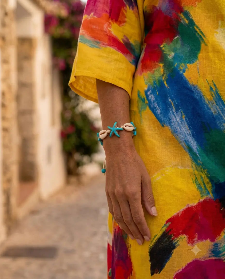 Pulsera Boho Cauris & Estrellas de Mar (Edición Especial)