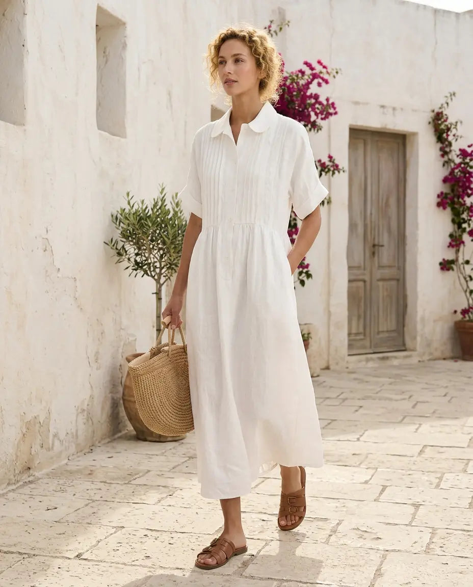 Vestido Camisero Altea - Efecto Lino Premium