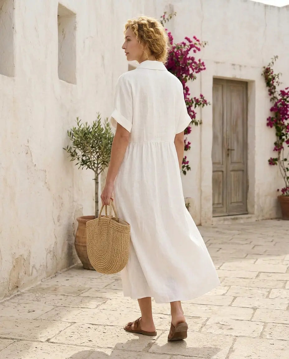 Vestido Camisero Altea - Efecto Lino Premium