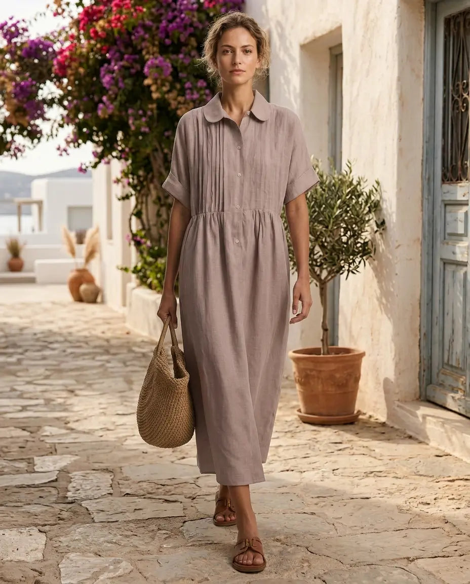 Vestido Camisero Altea - Efecto Lino Premium