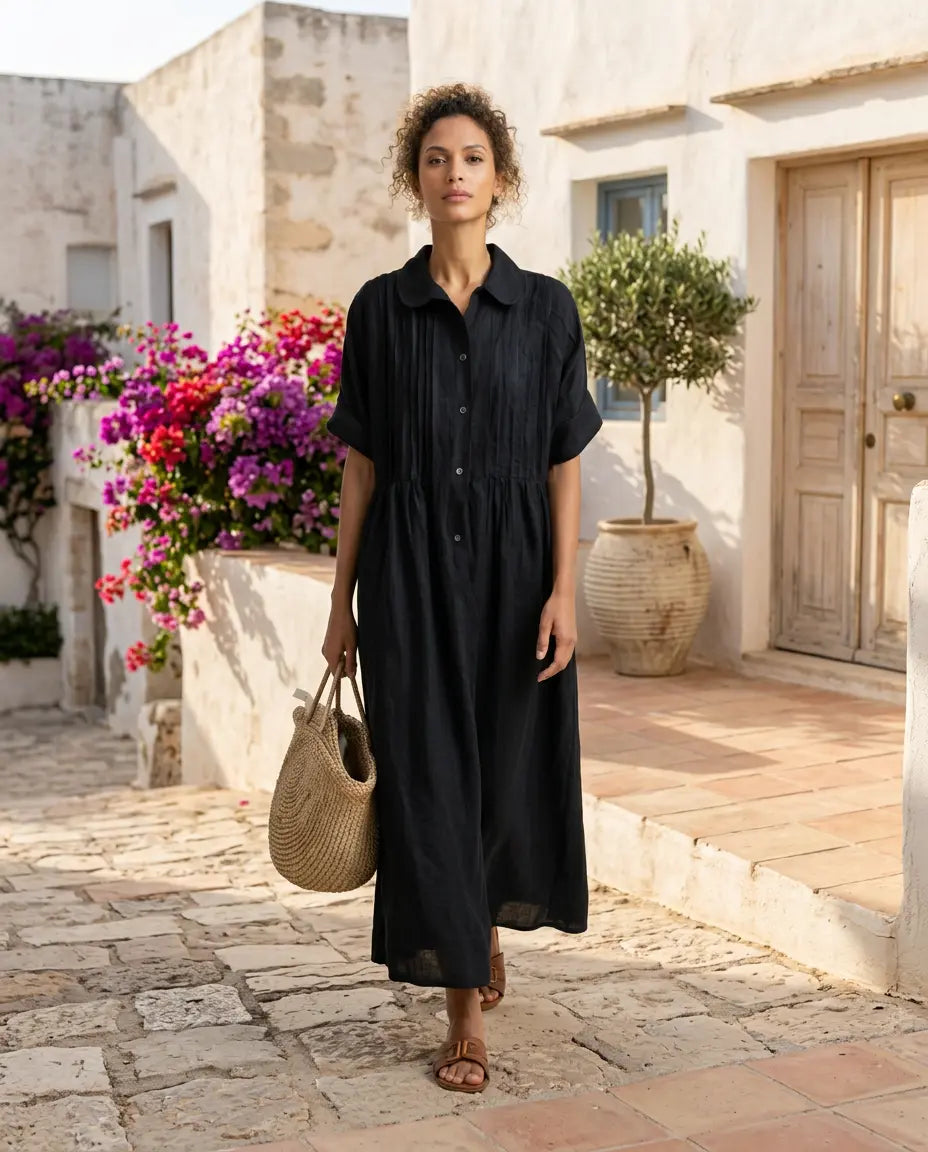 Vestido Camisero Altea - Efecto Lino Premium