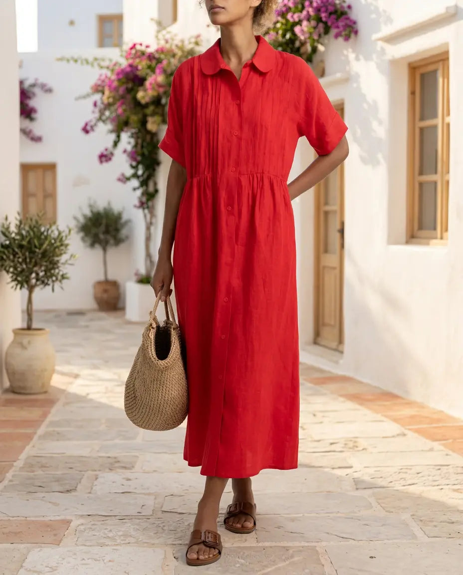 Vestido Camisero Altea - Efecto Lino Premium