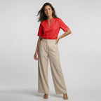 Blusa Elegante con Cuello en V | Básicos Atelier
